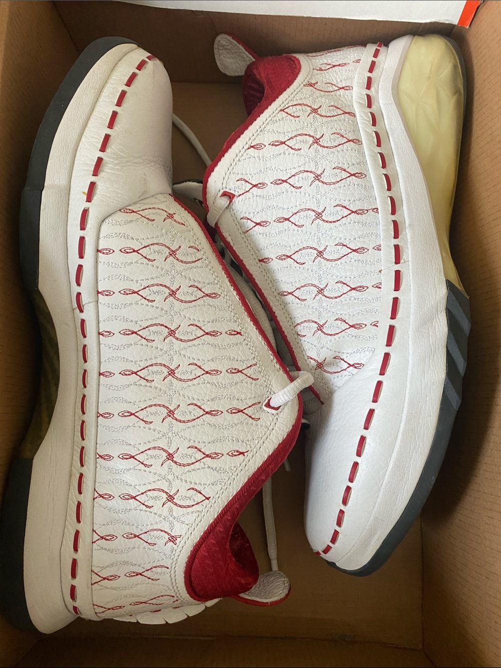 Mens White & Red Jordan’s